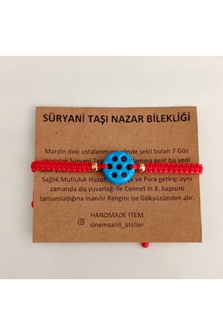 Süryani Taşı & Miyuki Boncuklu Unisex Bileklik Ayarlanabilir Makrome Örgü, Renkli Seçenekli Kırmızı