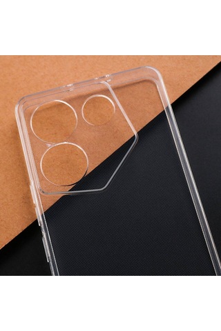 Prolysus Tecno Camon 20 Pro 5g Kılıf Kamera Korumalı Şeffaf Yumuşak Silikon Kılıf