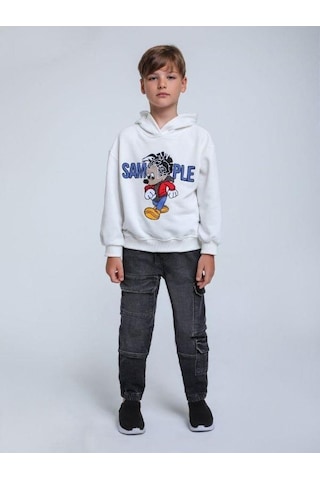 Jack Lions Erkek Çocuk Beli Paçası Lastikli Yıkamalı Pantolon-14299 Siyah