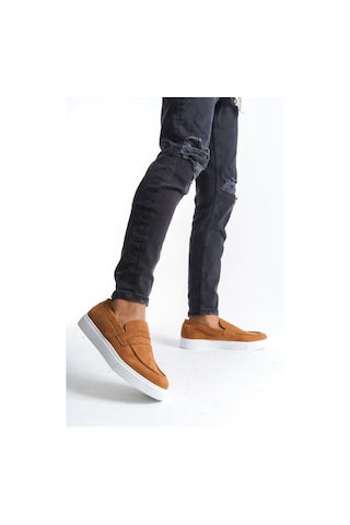 Ay Mood Slw180 Estilo X Bağcıksız Süet Erkek Günlük Spor Klasik Ayakkabı Sbt - Taba Bt Taba