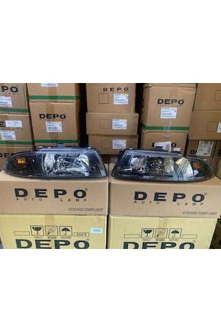 Mitsubishi Carisma 2000-2005 Arası Depo Sağ Ve Sol Far Takım Siyah Mr972793 / Mr972794
