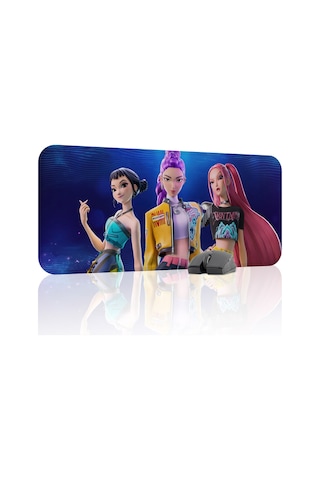 Kpop Demon Hunters Kaymaz Dikişli Kauçuk Oyuncu Mousepad V3 - 70x30 Xl Gaming Mouse Pad Fare Altlığı