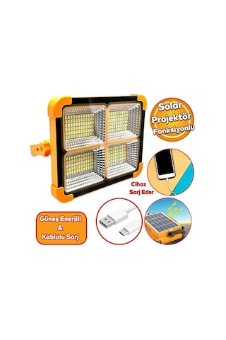 Noas 200w Portatif Solar Led Projektör Yl71-0209-s
