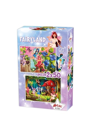 Star Puzzle 2x50 Parça Çocuk Puzzle - Peri Diyarı 1 Adet