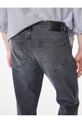 Koton Düz Paça Normal Bel Straight Fit Jean Pantolon - Mark Jean Antrasit 7wam40131nd