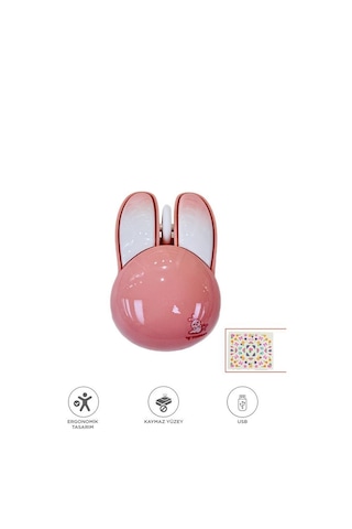 Torima TM-21 Kablosuz Tavşan Kulaklı Sessiz Mouse 1200 DPI Optik Kablosuz Fare