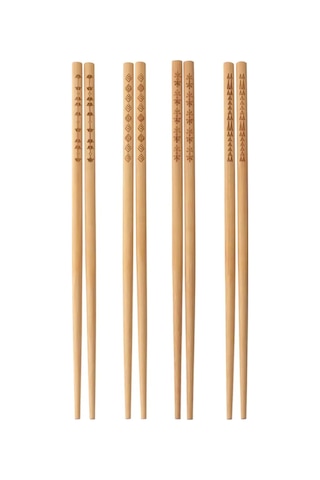 Antagen Ikea Trebent Yemek Çubuğu Çin Japon Yemek Çubuğu Bambu Chopstick 4 Adet X 1 Paket Çok Renkli