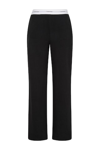 Calvin Klein Kadın Logolu Siyah Jersey Pantolon-13821 Siyah