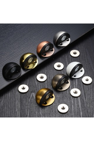 Yaozixa Stanyum Çelik Manyetik Kapı Durdurucu - Zemin Ve Duvarı Korumak İçin, İki Kurulum Yöntemi, Ev Otel Banyo Uygun, Dayanıklı Sarı Krom