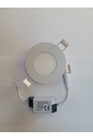 Seldur 3 Watt Ultra Slim Led Panel Beyaz Kasa Beyaz Işık 6 Adet