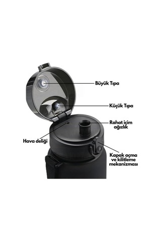 Uzspace 500ml Tutma Destekli Soft-touch Tritan Su Matarası Kırmızı 1215