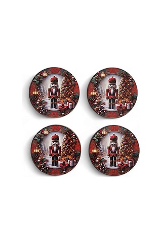 İngiliz Asker Yeni Yıl Bardak Altlığı 4 Adet 9x9