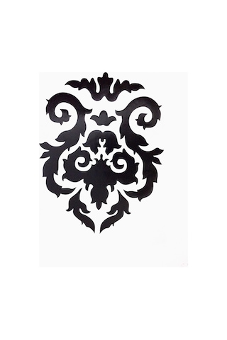 Sıa Duvar Süsü Sticker Siyah Çiçekli Şeffaf Filmli Pvc