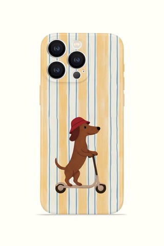 Apple iPhone Uyumlu 16 Pro Vorian İnce Kamera Korumalı Mika Kılıf Dachshund Riviera Dachshund Riviera Mika