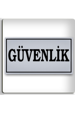 Güvenlik - Yönlendirme Levhası - Kendinden Yapışkanlı Metalik Gümüş Gri Tabela 8x15 Cm