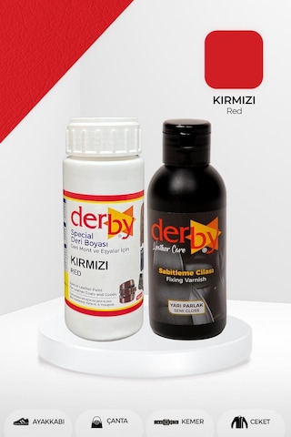 Derby Deri Mont Boyası ve Sabitleme Cilası 100 G Set
