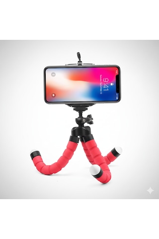 2 Adet Esnek Ahtapot Tripod Seti - Telefon Ve Kamera Uyumlu Masaüstü Stand
