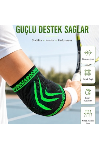 Kompresyonlu Dirseklik Spor Dirsek Destekliği Fitness Tenis Basketbol Voleybol İçin
