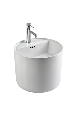 Lena - Tezgah Üstü Monoblok Lavabo Yuvarlak Yarım Outlet - E-252- Diğer