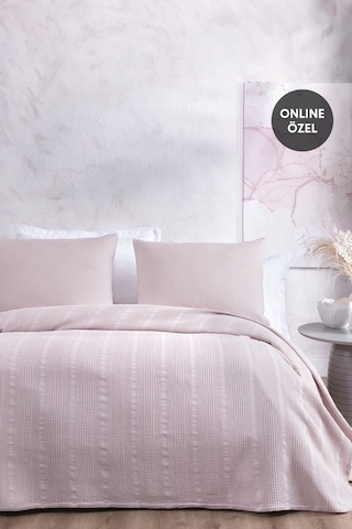 Yataş Liona Tek Kişilik %100 Pamuk Pike Takımı - Lila