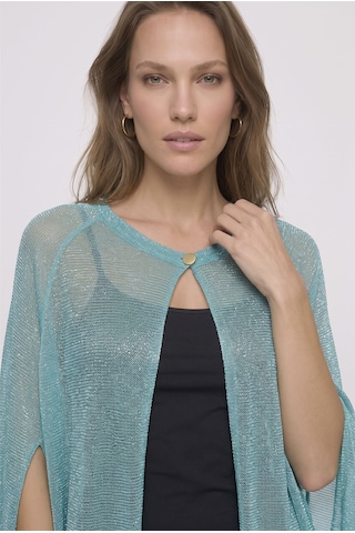 Neden Tekstil Simli İnce Elegant Premium Triko Pelerin - Turkuaz