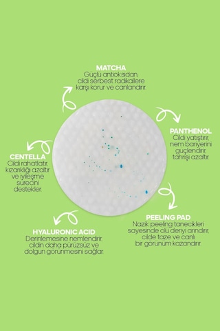Wemara Matcha Zen Peelıng Tonıc 40 Lı Pad 100 Ml