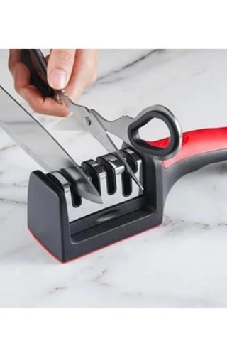 4 Aşamalı Profesyonel Bıçak Bileyici Kaymaz Tabanlı, Ergonomik Tutuş, Keskinleştirici Aparat