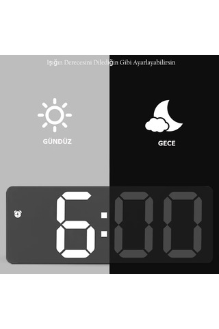 Monozone Masa Saati Derece Alarm Takvim Pil Dahil Değildir +şarj