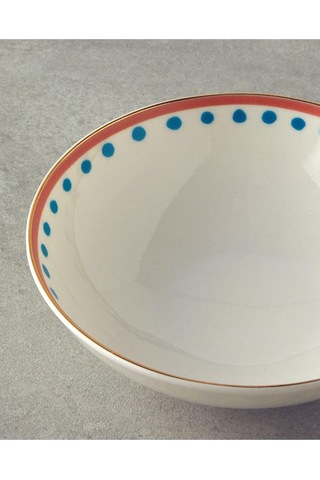 Lexroo Orange Carny Bone Porselen Kase 15 Cm Turuncu-mavi