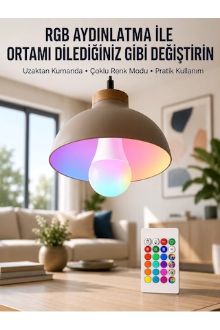 Northcity Ambiyans Aydınlatma Rgb Led Lamba Kumandalı Renk Değiştirebilen