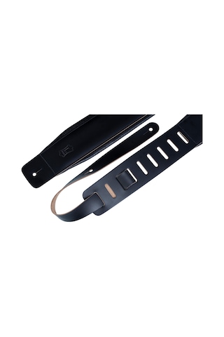 Levy's Leathers Köpük Dolgulu Ve Giysi Deri Destekli 7,62 Cm Deri Gitar Kayışı Siyah Dm1pd-blk