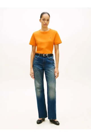 Tommy Hilfiger Boxy Interlock Ss C-nk Tee Kadın Turuncu T-shirt - Ww0ww49646