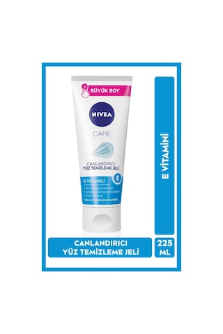 Canlandırıcı Yüz Temizleme Jeli 225ml, E Vitamini, Derinlemesine Cilt Temizliği, Büyük Boy