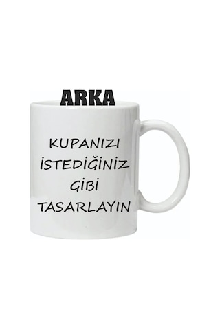 Kişiye Özel Resimli Beyaz Kupa Bardak İle Özelleştirilebilir Hediye