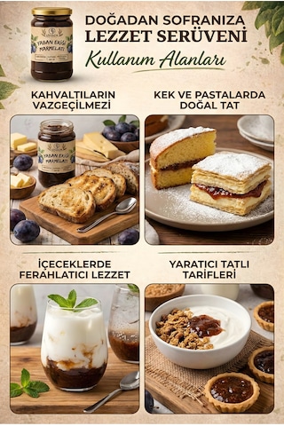 Şifakür Yaban Eriği Marmelatı Doğal Katkısız Şeker İlavesiz Kahvaltılık 850g