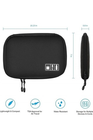 Dancemonkey Seyahat Kablo Düzenleyici Çanta Ev Eşyaları Kablo Yönetimi Fare Kulaklık Usb Şarj Tutacağı Altın Altın