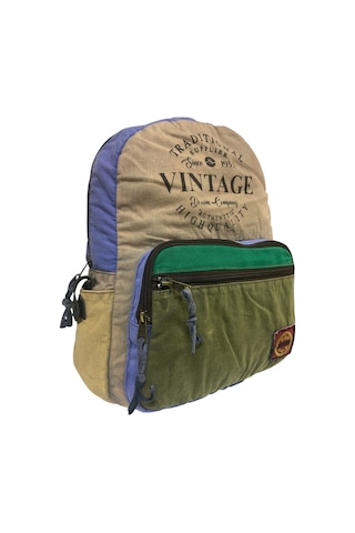 Old Cotton Cargo Kaliteli Renkli Vintage Disayn Günlük Sırt Gezi Okul Seyahat Çantası 31 Cm X 41 Cm Haki