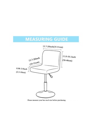 Wezone Siyah Su Geçirmez Gerdanlı Bar Tabure Örtüsü 4'lü Set - Esnek, Dayanıklı, Restoran/kafe İçin Uyumlu, 30-46 Cm Arka Yükseklik Siyah