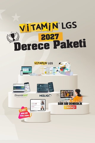 LGS 2027 Derece Paketi 28 Soru Bankası 13 Deneme Sınavı 16.000 Soru ve 671 Etkileşimli Video 30 Canlı Özel Ders + Birebir Sınav Koçluğu