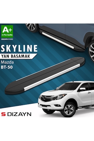 S-dizayn Mazda Bt-50 Pick-up Skyline Aluminyum Yan Basamak 193 Cm 2006-2012 A+ Kalite