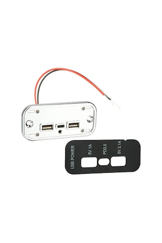 Type-c Usb 3 Portlu Araç Şarj Soketi Adaptörü 12v-24v