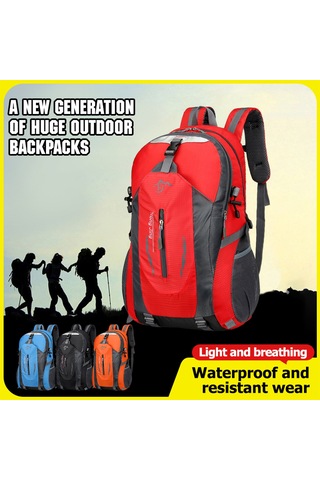 Ruicoo Mavi 40l Nilon Outdoor Montaj Sırt Çantası - Spor, Seyahat Ve Gezi İçin Unisex Çanta Mavi