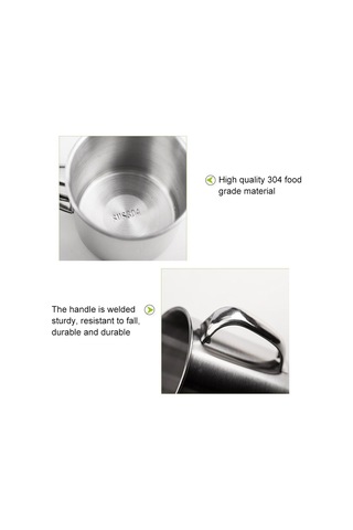 Sones 5 Adet Ekstra Kalın 304 Paslanmaz Çelik Bardak Çocuk Ağız Bardak Saplı Kapaklı Ev Yetişkin İçme Suyu Bardağı 10cm Kapaklı