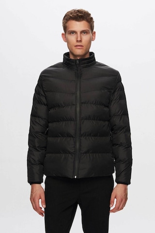 D's Damat Slim Fit Rüzgar Geçirmez Elyaf Dolgulu Erkek Mont 1HF07ORT01940 Siyah