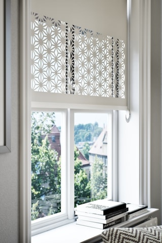 Neya Lazer Kesim Mat Stor Perde, Lazer Kesimli Klasik Serisi, C-181002 Ekru Renk