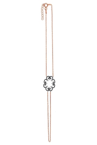 Kadın 925 Ayar Gümüş Zirkon Taşlı Tasarım Şahmeran B021601 Rose Gold