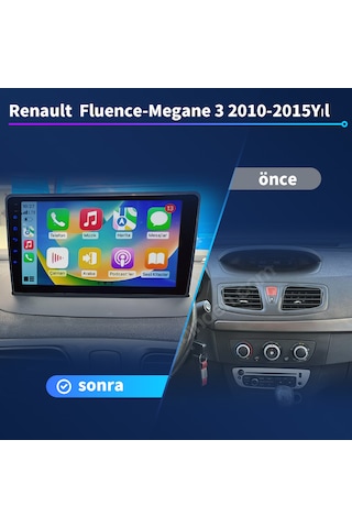 Renault Fluence-megane 3 2010-2015yıl 4gb Ram 32gb Rom Carplay Na
