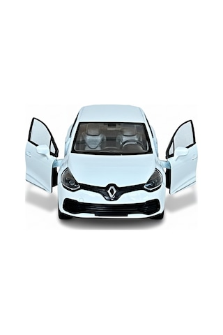 Beyaz 1:34 Ölçek Die Cast Kapıları Açılır Lisanslı Renault Clio Rs Oyuncak Metal Model Araba Çok Renkli