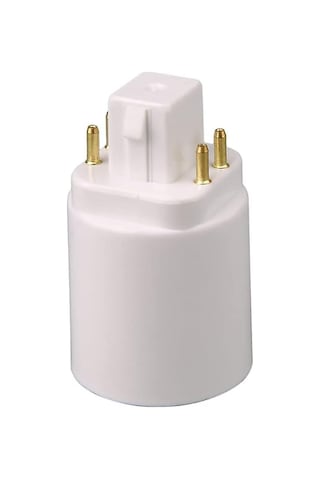 Led Lamba Adaptörü G24q-e27/e26/e14 Lamba Tutucu Soket Dönüştürücü 4 Kutuplu Soket Dönüştürücü Lamba Tutucu Beyaz 4 Adet