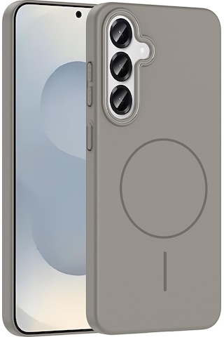 Adige Samsung Galaxy S25 Uyumlu Kılıf Ruby Magsafe Şarj Özellikli Gri